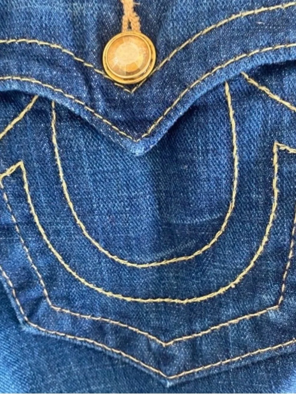 True Religion Dark Indigo Flare Jeans - Picture 6 of 10